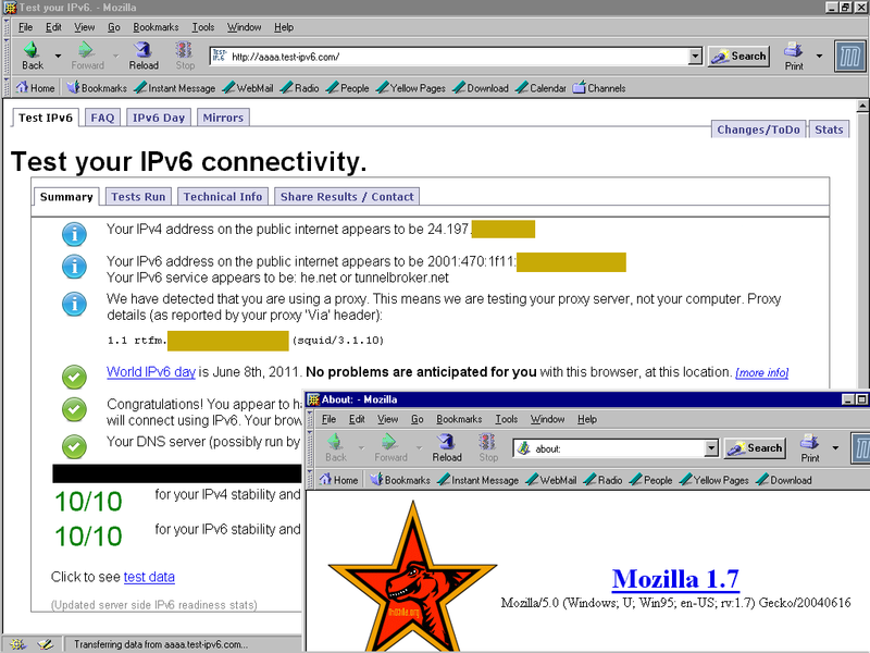 Yep, IPv6 web access on Windows 95.